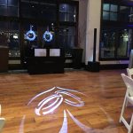 dancefloor picture with gobo projection on floor in shape of heart